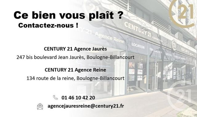 parking à louer - 12.0 m2 - BOULOGNE BILLANCOURT - 92 - ILE-DE-FRANCE - Century 21 Agence Jaurès