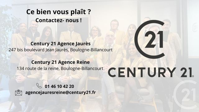 Appartement F2 à vendre - 2 pièces - 41.02 m2 - BOULOGNE BILLANCOURT - 92 - ILE-DE-FRANCE - Century 21 Agence Jaurès