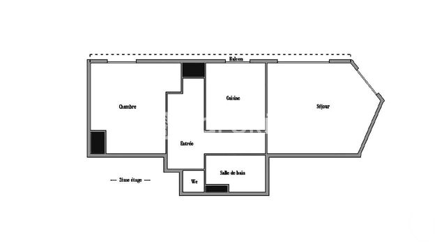 Appartement F2 à vendre - 3 pièces - 59.14 m2 - BOULOGNE BILLANCOURT - 92 - ILE-DE-FRANCE - Century 21 Agence Jaurès
