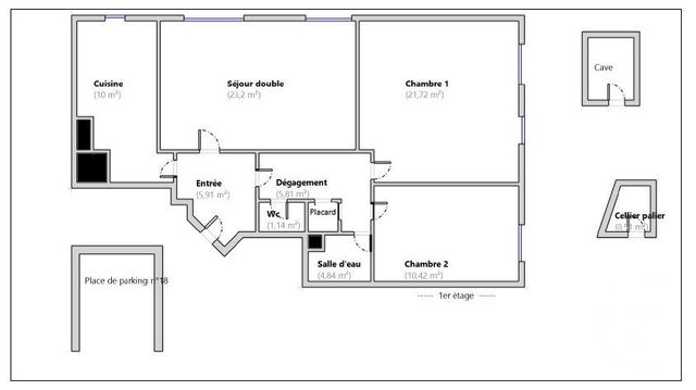 Afficher la photo en grand Appartement F4 à vendre - 4 pièces - 82.0 m2 - BOULOGNE BILLANCOURT - 92 - ILE-DE-FRANCE - Century 21 Agence Jaurès