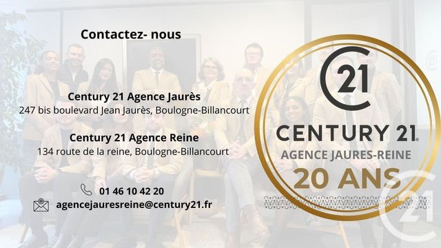 Appartement F2 à vendre - 2 pièces - 46.37 m2 - BOULOGNE BILLANCOURT - 92 - ILE-DE-FRANCE - Century 21 Agence Jaurès