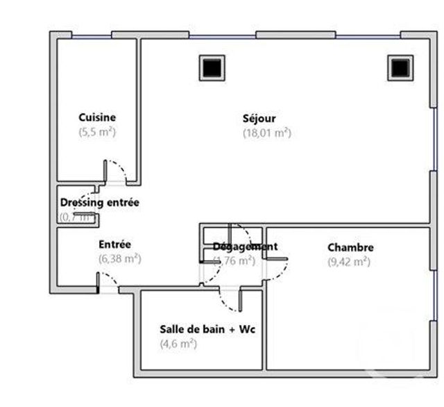 Appartement F2 à vendre - 2 pièces - 46.37 m2 - BOULOGNE BILLANCOURT - 92 - ILE-DE-FRANCE - Century 21 Agence Jaurès