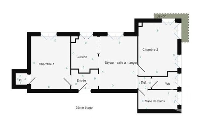 Appartement F2 à vendre - 3 pièces - 50.22 m2 - BOULOGNE BILLANCOURT - 92 - ILE-DE-FRANCE - Century 21 Agence Jaurès