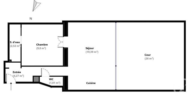 Appartement F2 à vendre - 2 pièces - 37.0 m2 - BOULOGNE BILLANCOURT - 92 - ILE-DE-FRANCE - Century 21 Agence Jaurès