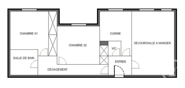 Appartement F3 à vendre - 3 pièces - 68.47 m2 - VAUCRESSON - 92 - ILE-DE-FRANCE - Century 21 Agence Jaurès