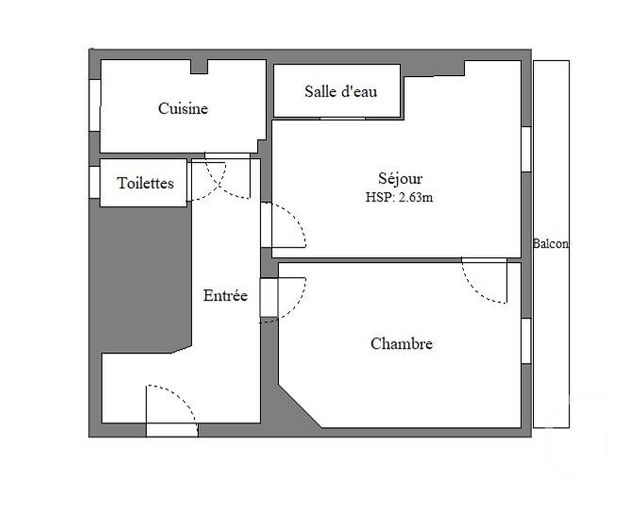 Appartement F2 à vendre - 2 pièces - 31.1 m2 - PARIS - 75016 - ILE-DE-FRANCE - Century 21 Agence Jaurès