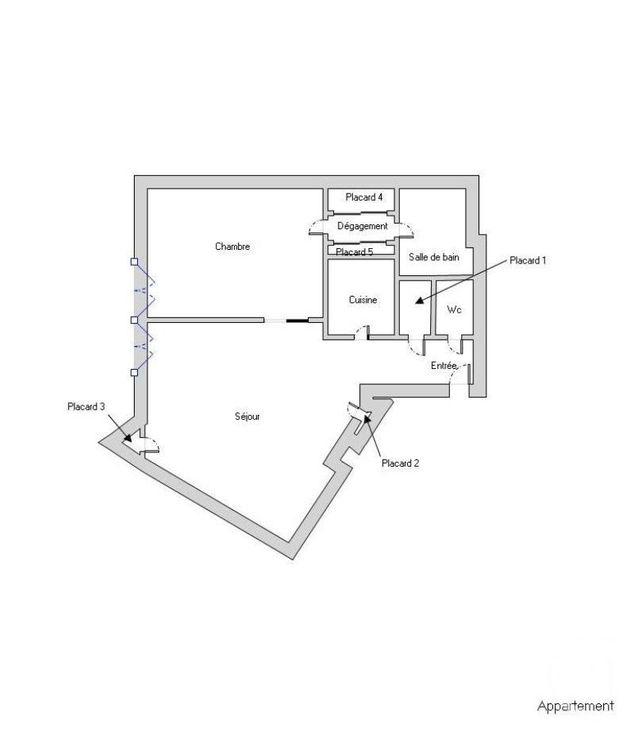 Appartement F2 à vendre - 2 pièces - 45.01 m2 - CHAVILLE - 92 - ILE-DE-FRANCE - Century 21 Agence Jaurès