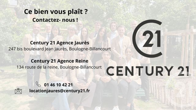 Appartement Studio à louer - 1 pièce - 22.52 m2 - BOULOGNE BILLANCOURT - 92 - ILE-DE-FRANCE - Century 21 Agence Jaurès