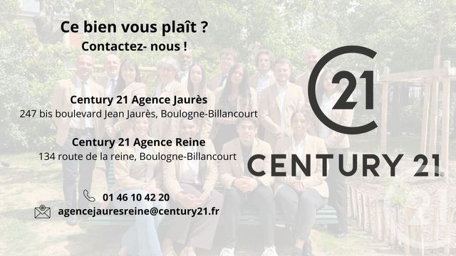 Appartement F2 à vendre - 2 pièces - 41.09 m2 - BOULOGNE BILLANCOURT - 92 - ILE-DE-FRANCE - Century 21 Agence Jaurès