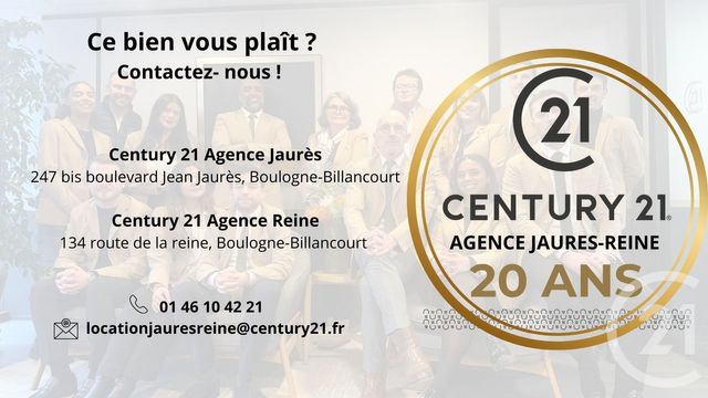 Appartement T2 à louer - 2 pièces - 31.11 m2 - BOULOGNE BILLANCOURT - 92 - ILE-DE-FRANCE - Century 21 Agence Jaurès